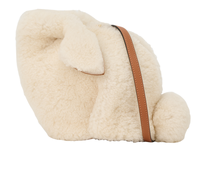 Mini Bunny Bag, &pound;550, Handbags, Cream/Tan, Shearling, Front view